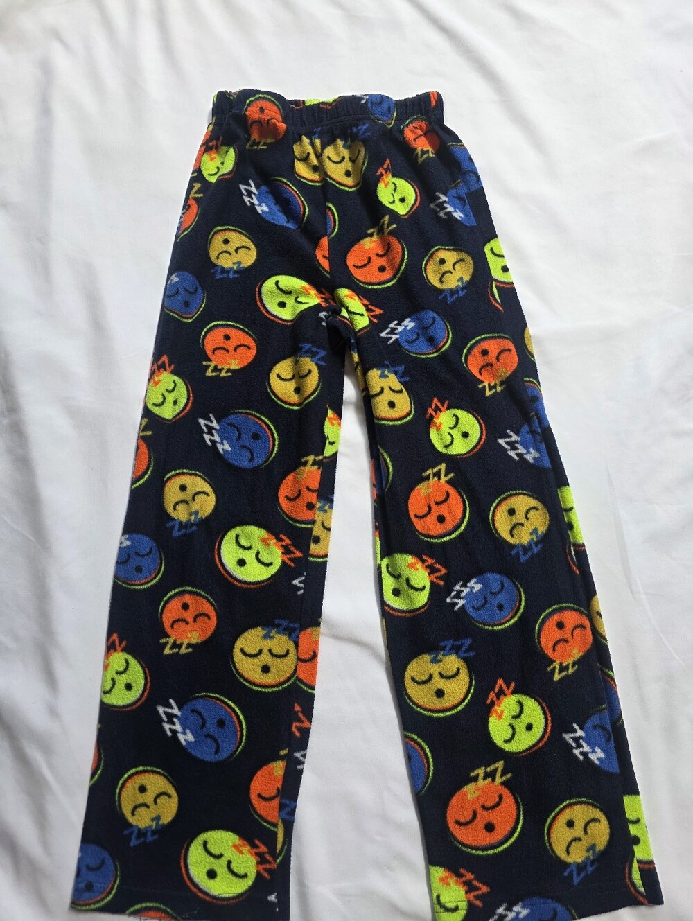 Faded Glory Boys Emoji Fleece Pajama Pants Blue Size L 10-12